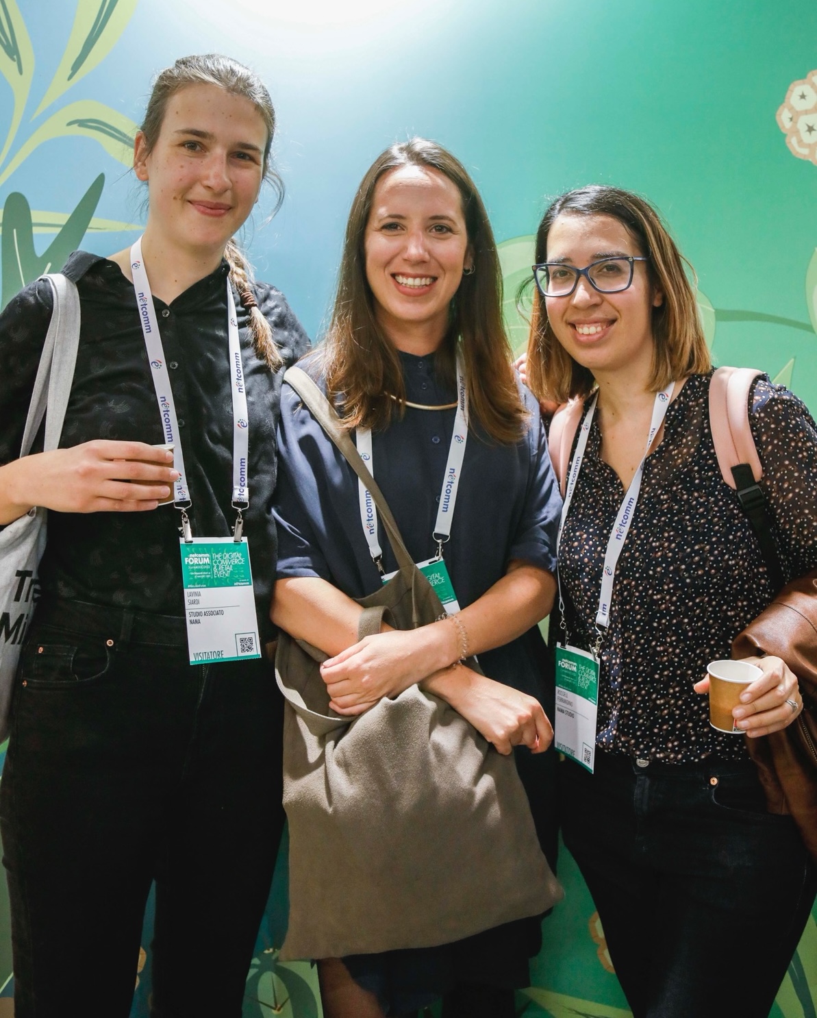 Rossella with Nama Studio co-founders Lavinia and Silvia at Milano Netcomm Forum